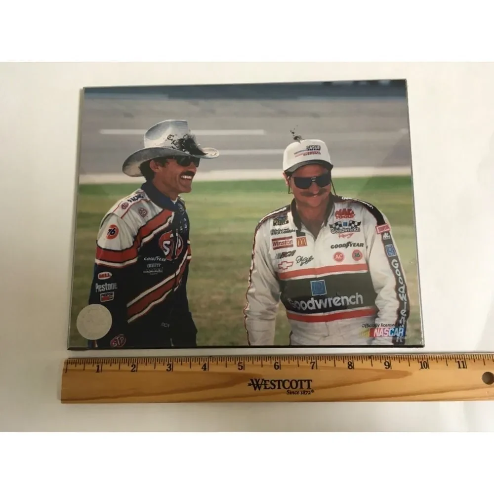 Dale Earnhardt & Richard Petty NASCAR Legends 8x10 Framed Photo Licensed NEW